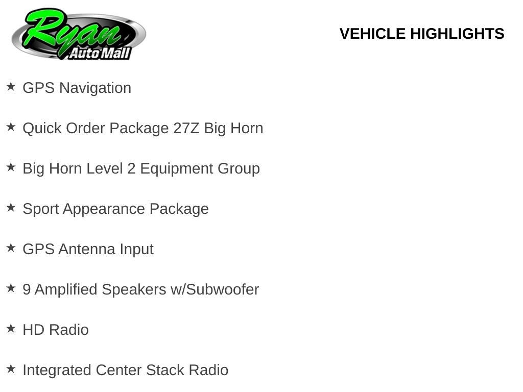 2026 RAM 1500 Big Horn/Lone Star
