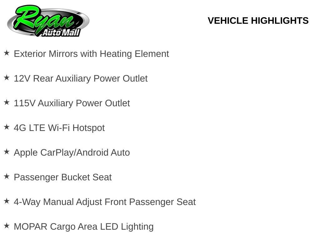 2026 RAM ProMaster 2500 High Roof