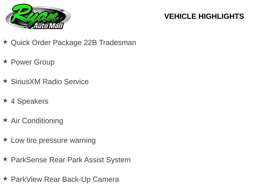 2026 RAM ProMaster 2500 Low Roof