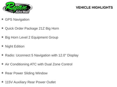 2026 RAM 1500 Big Horn/Lone Star
