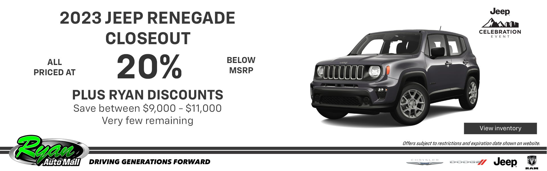 Jeep Renegade Closeout