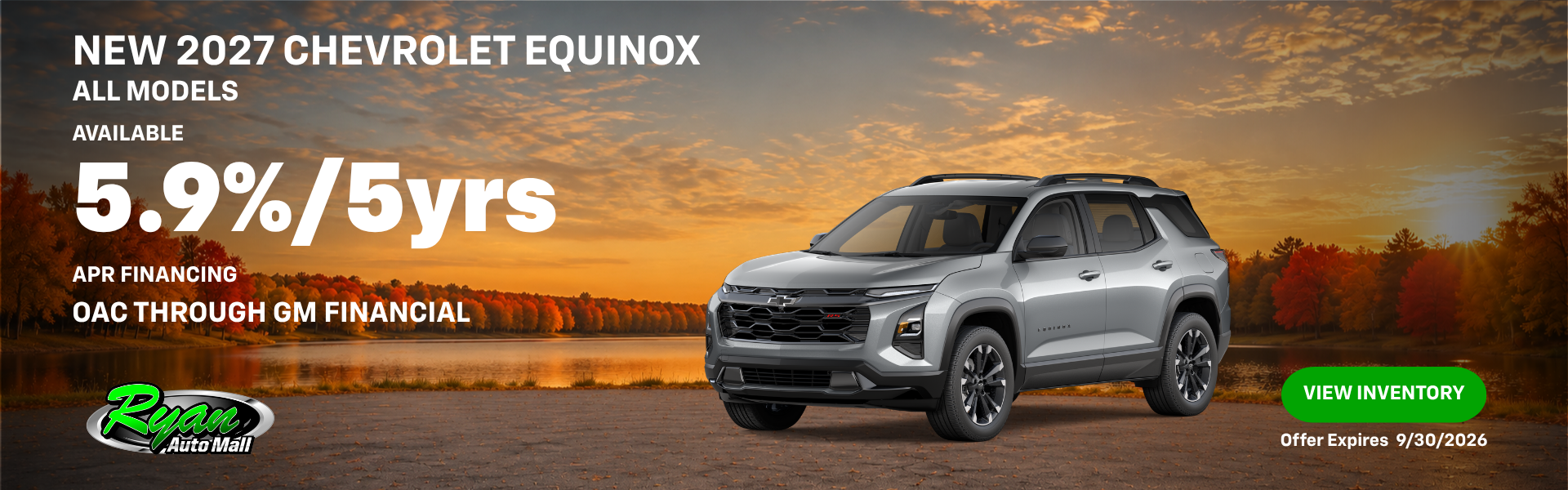 Ryan Auto Mall’s New Chevrolet Equinox Offer