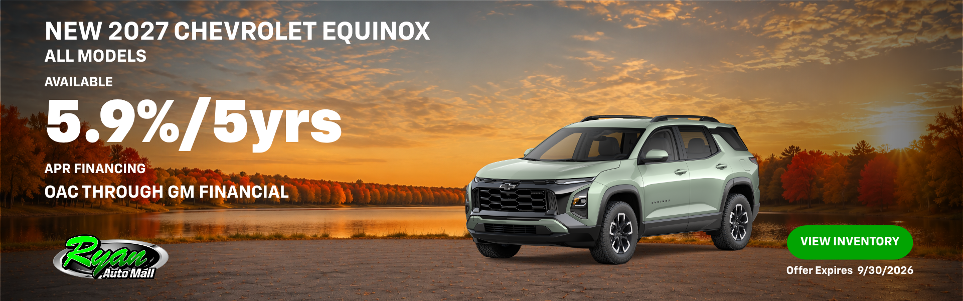 Ryan Auto Mall’s New Chevrolet Equinox Offer