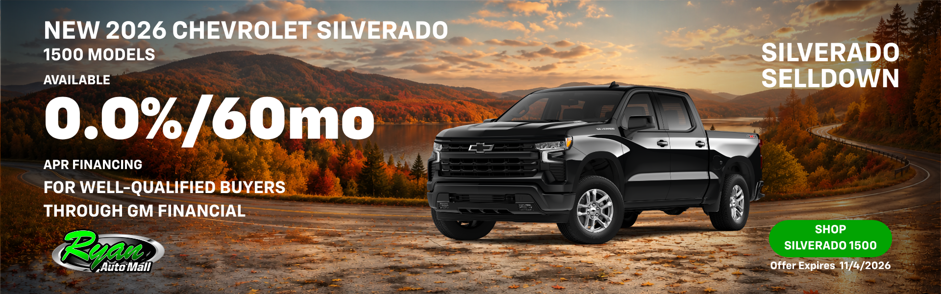 Ryan Auto Mall’s Chevrolet Silverado 1500 Offer