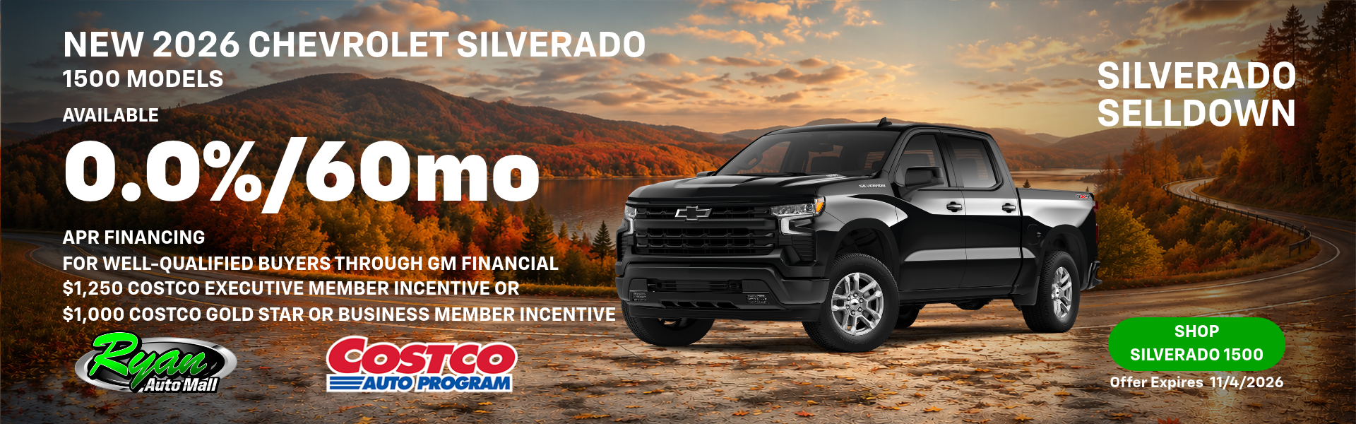 Ryan Auto Mall’s Chevrolet Silverado 1500 Offer