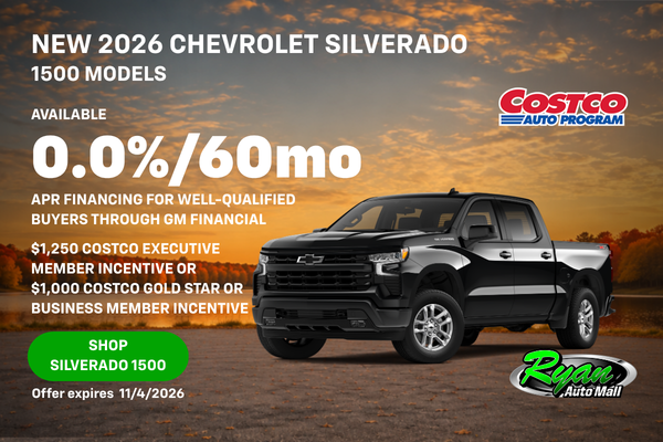 Ryan Auto Mall’s Chevrolet Silverado 1500 Offer