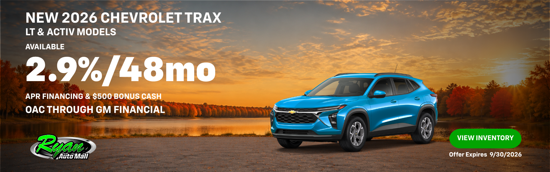 Ryan Auto Mall’s Chevrolet Trax Offer