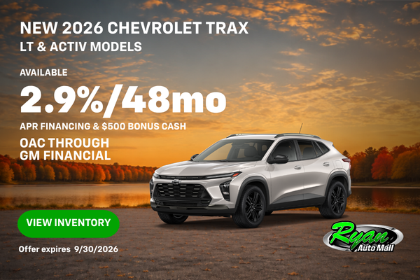Ryan Auto Mall’s Chevrolet Trax Offer