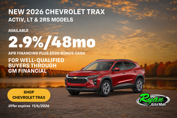 Ryan Auto Mall’s Chevrolet Trax Offer