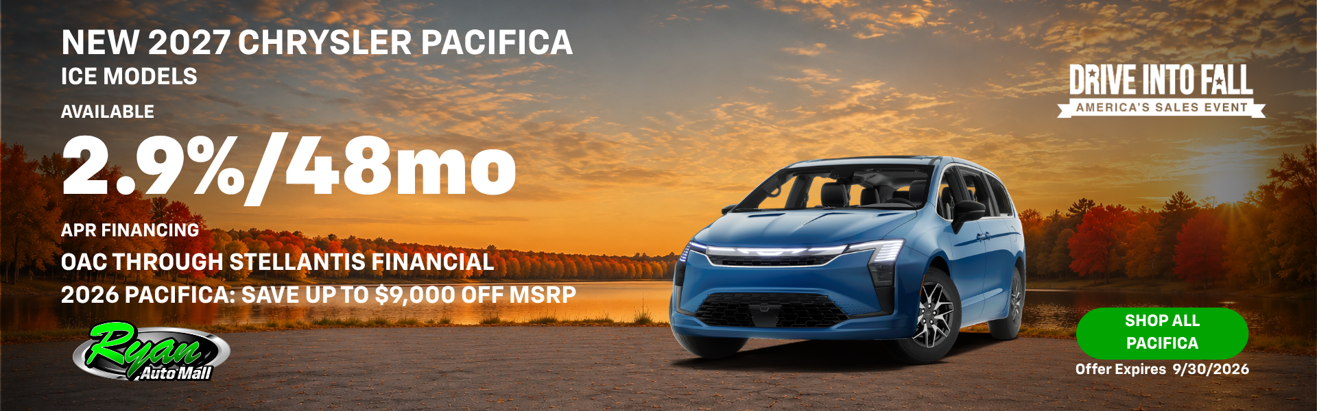 Ryan Auto Mall’s New Chrysler Pacifica Inventory