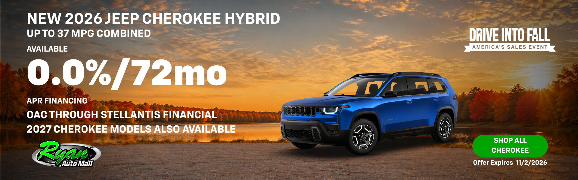 Ryan Auto Mall’s New Jeep Cherokee Inventory