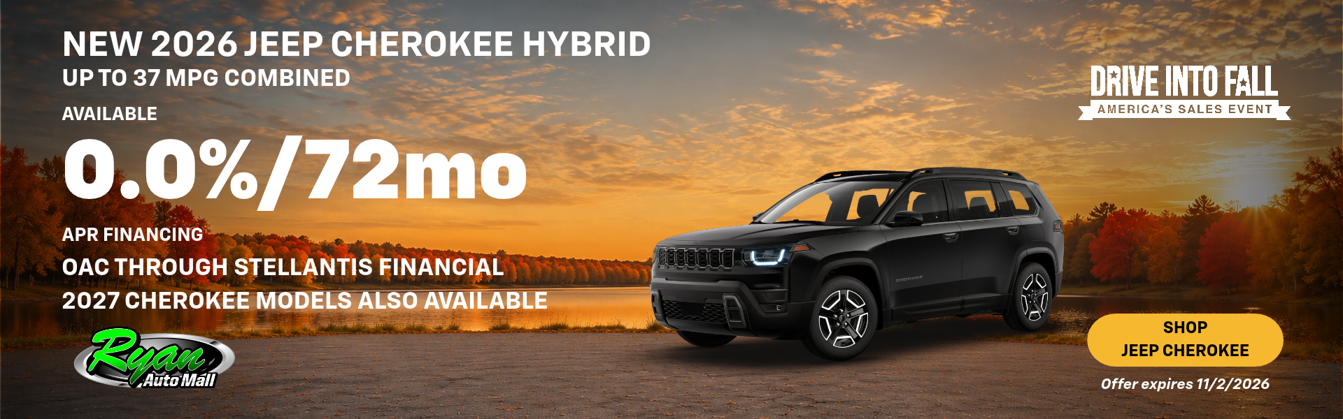 Ryan Auto Mall’s New Jeep Cherokee Inventory