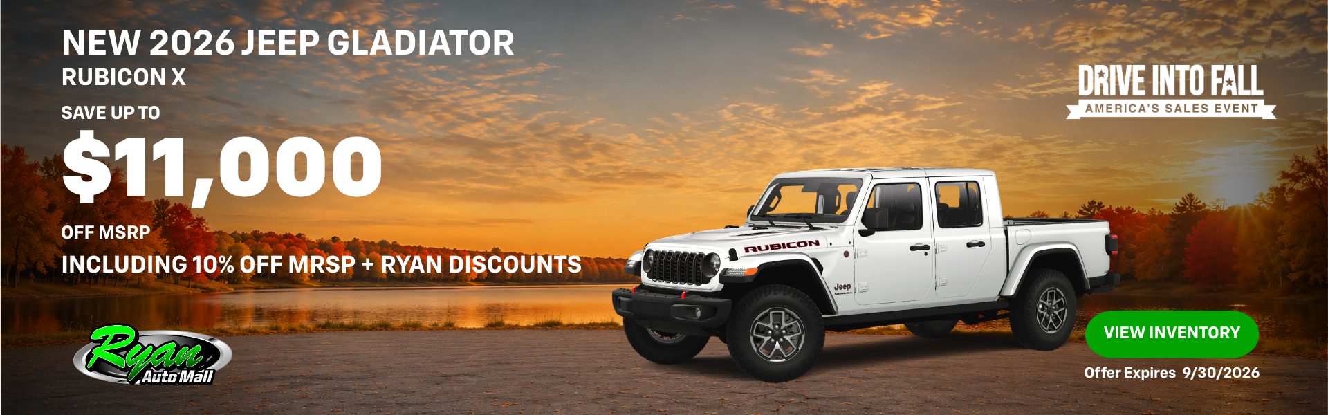 Ryan Auto Mall’s New Jeep Gladiator Inventory