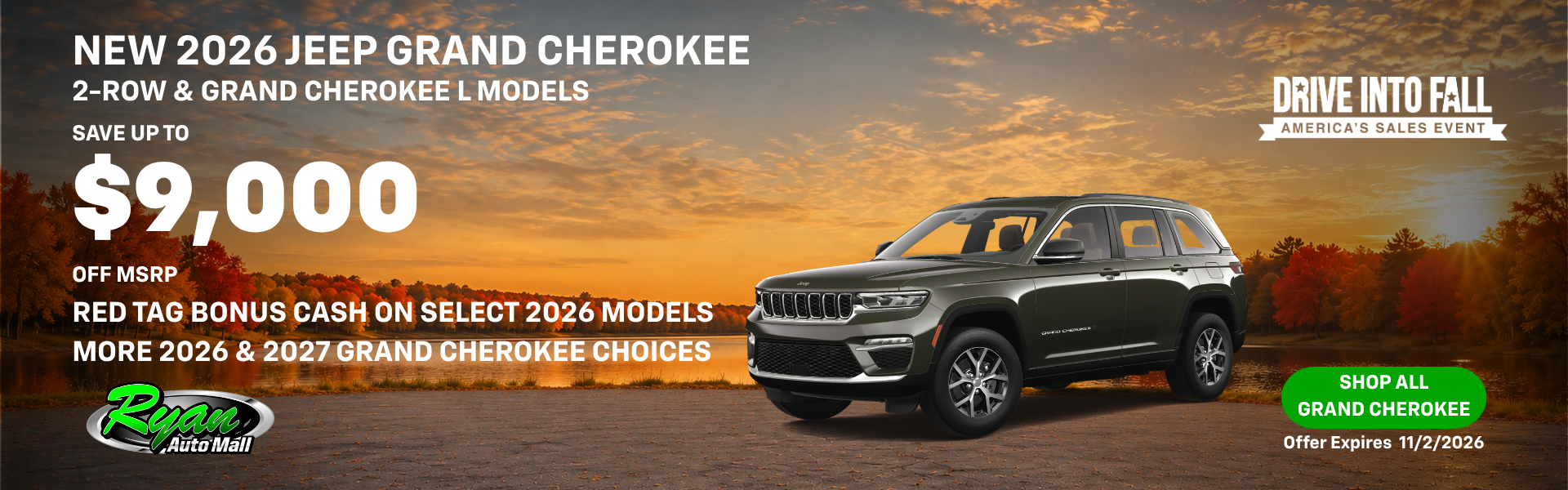 Ryan Auto Mall’s New Jeep Grand Cherokee Inventory