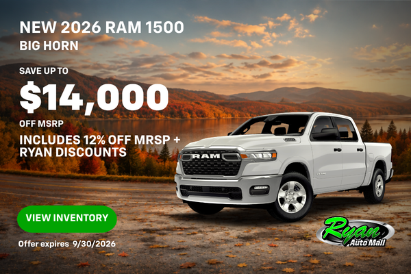 Ryan Auto Mall’s New Ram 1500 Big Horn Inventory