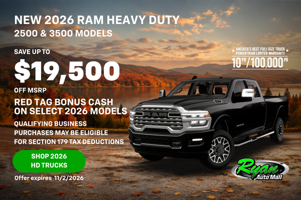 Ryan Auto Mall’s New 2026 Ram HD Inventory