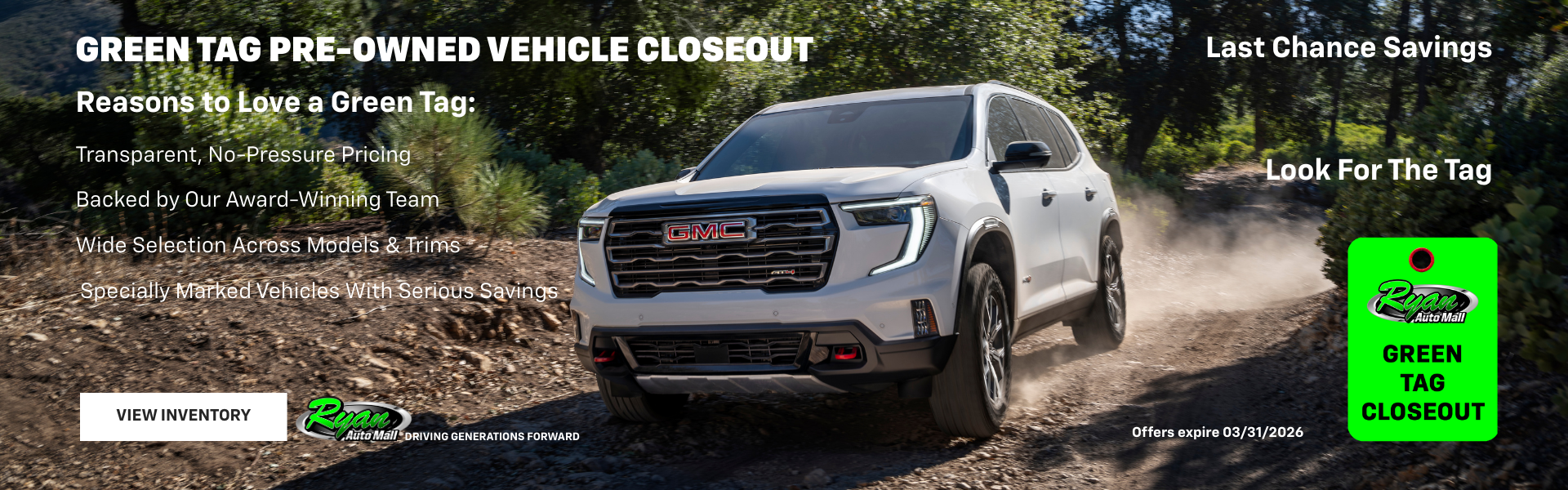 Pre-Owned Green Tag Sale