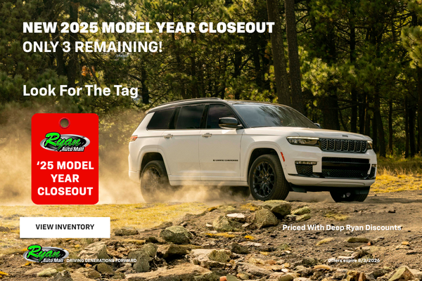 Ryan Auto Mall’s New 2025 Closeout Inventory