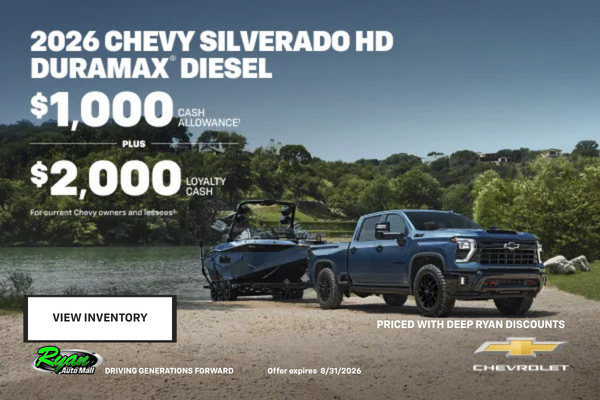 Ryan Auto Mall’s Chevrolet Silverado HD Offer