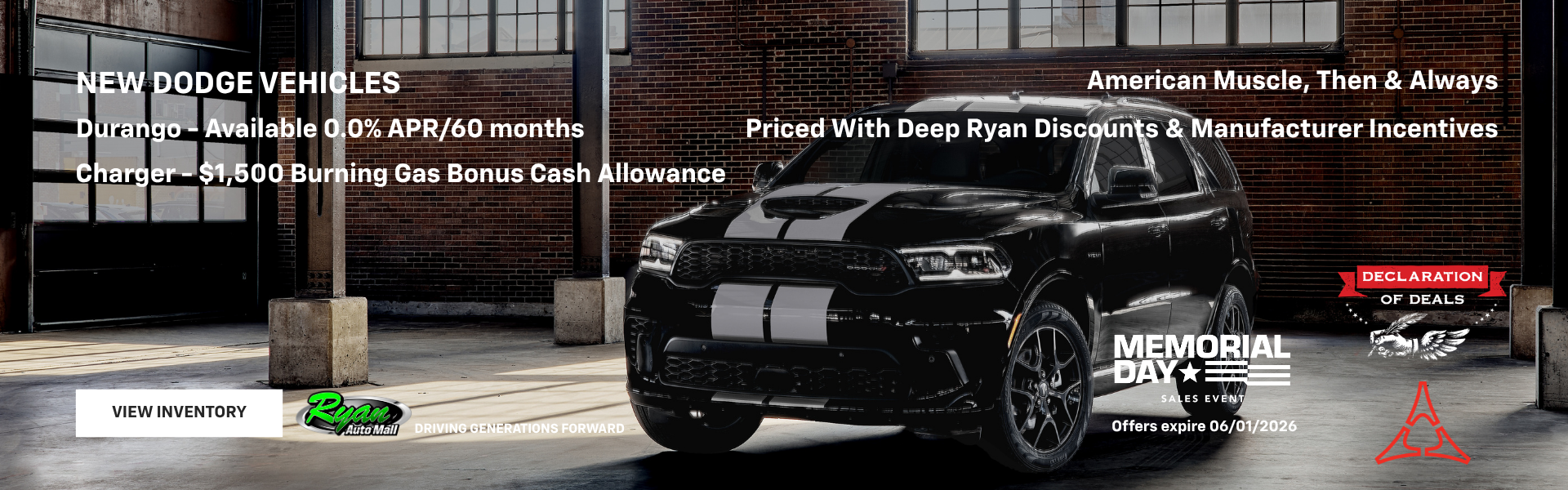 Ryan Auto Mall’s New Dodge Inventory