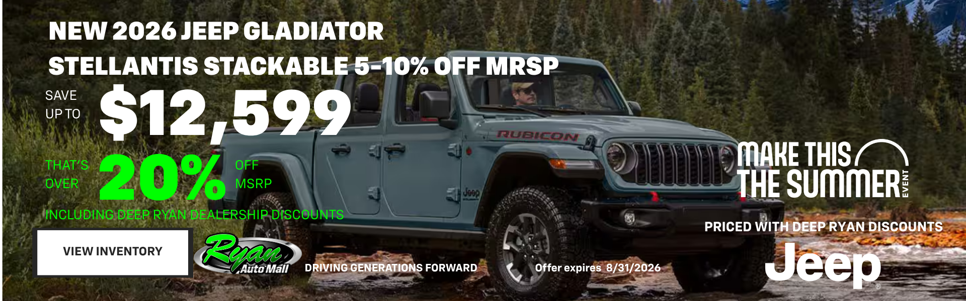 Ryan Auto Mall’s New Jeep Gladiator Inventory