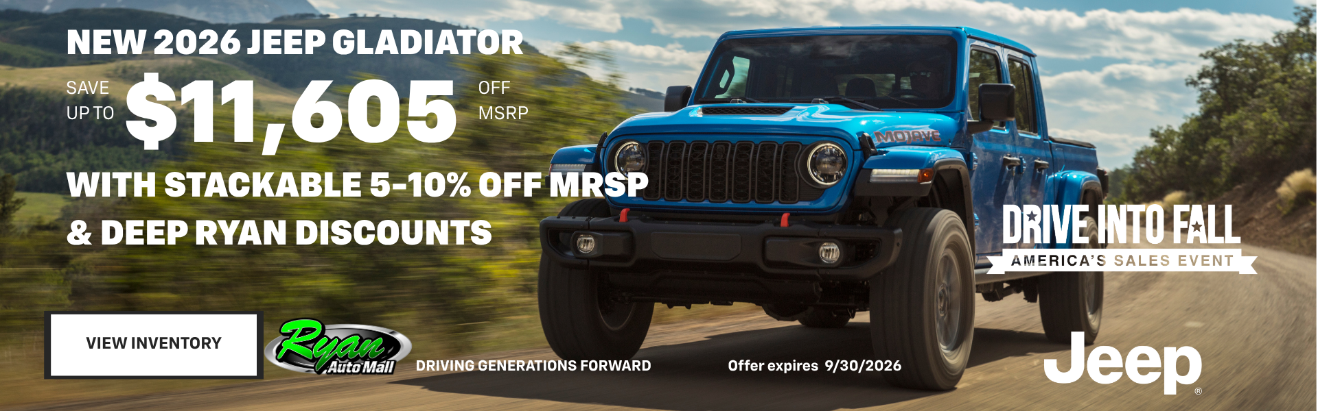 Ryan Auto Mall’s New Jeep Gladiator Inventory