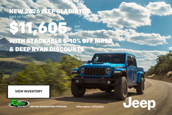 Ryan Auto Mall’s New Jeep Gladiator Inventory