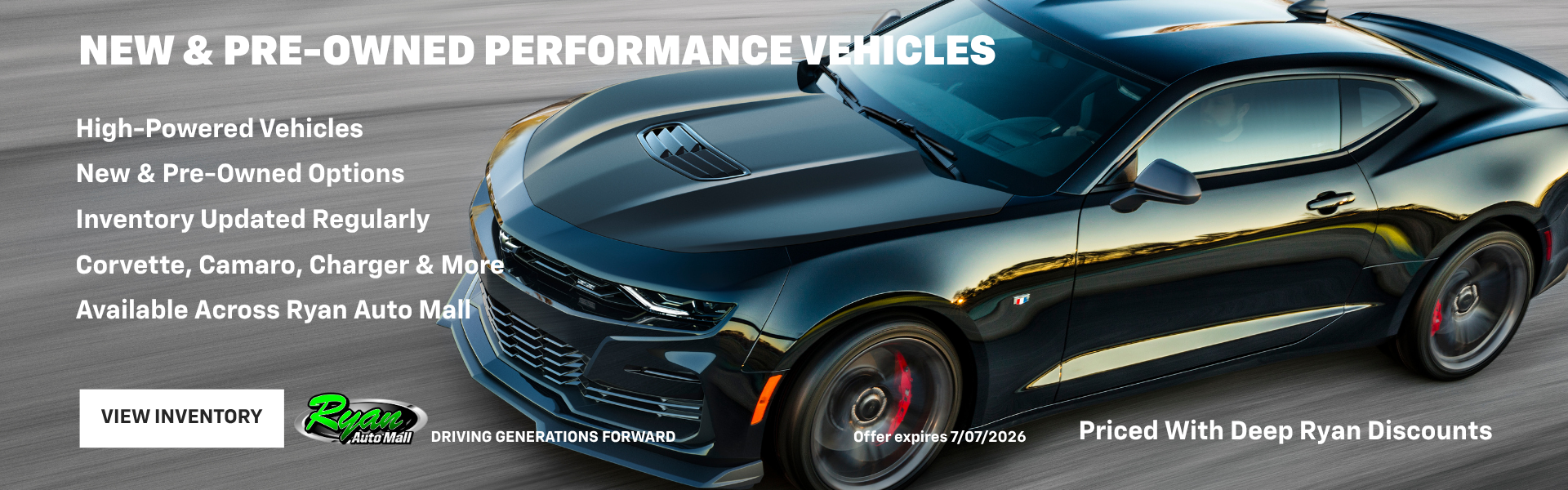 Ryan Auto Mall’s Performance Vehicle Inventory