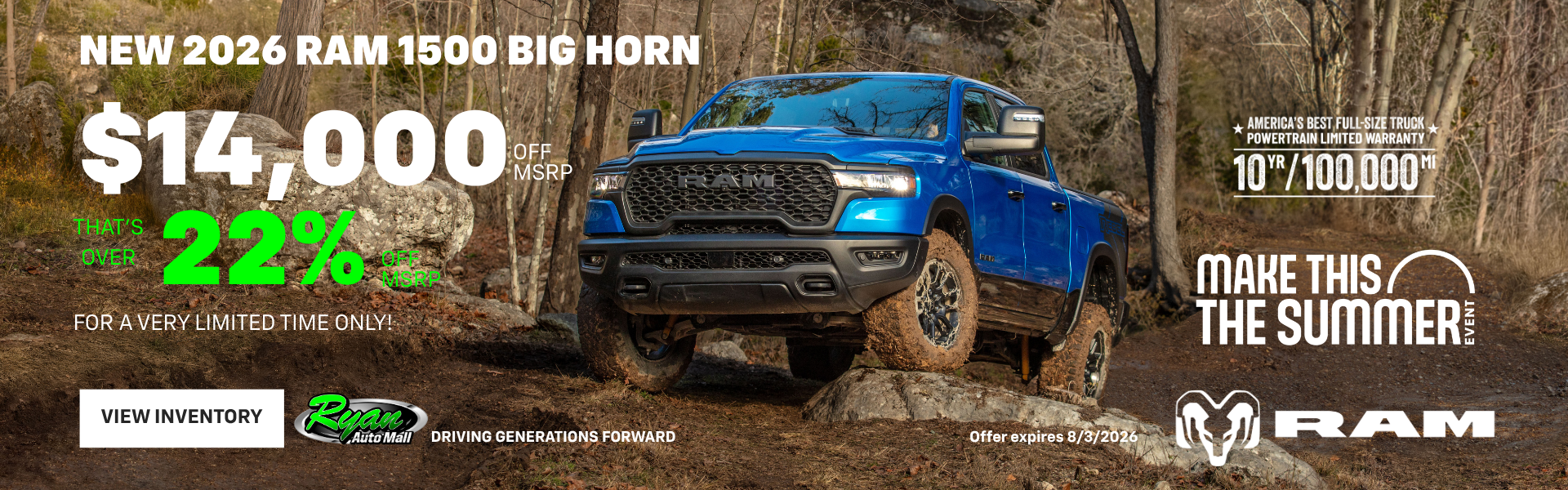 Ryan Auto Mall’s New Ram 1500 Big Horn Inventory