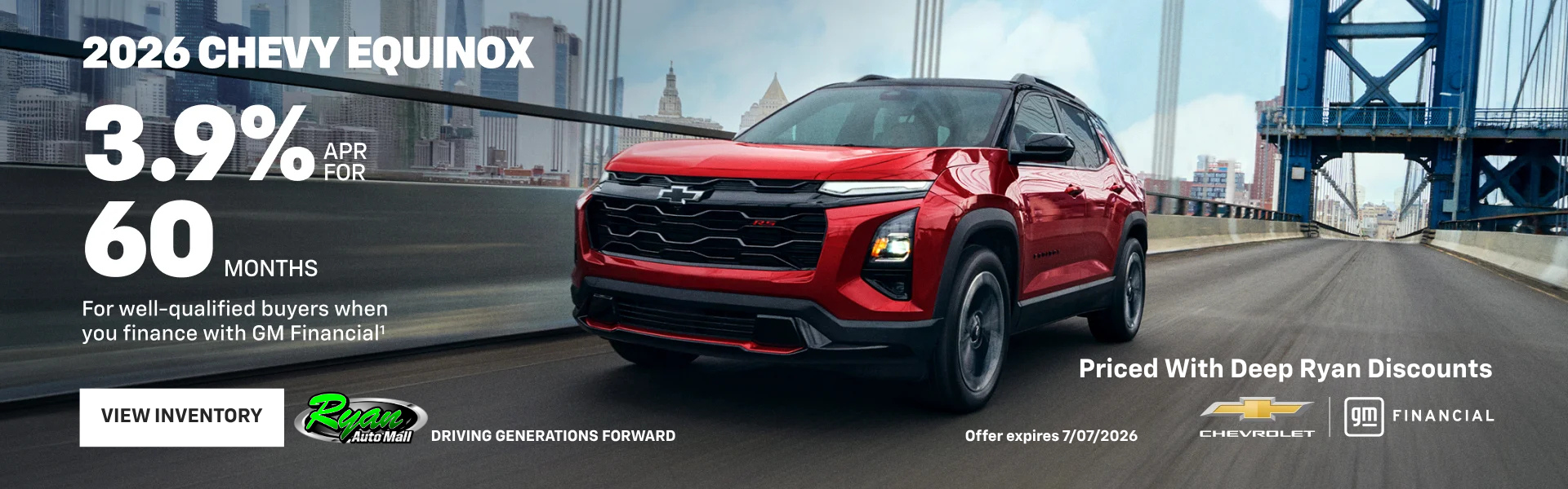 Ryan Auto Mall’s Chevrolet Equinox Offer