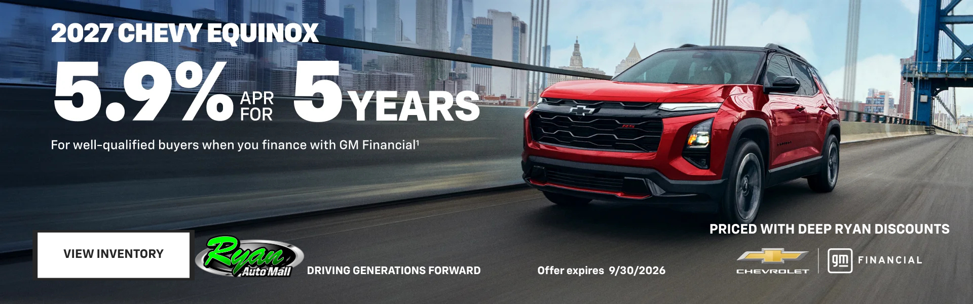 Ryan Auto Mall’s New Chevrolet Equinox Offer
