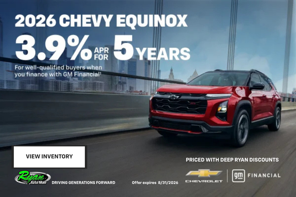 Ryan Auto Mall’s New Chevrolet Equinox Offer