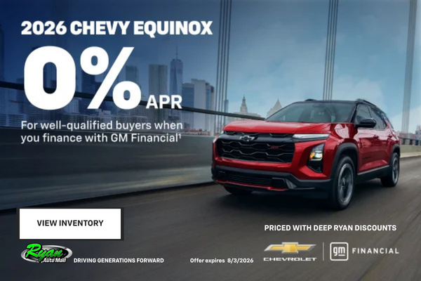 Ryan Auto Mall’s New Chevrolet Equinox Offer