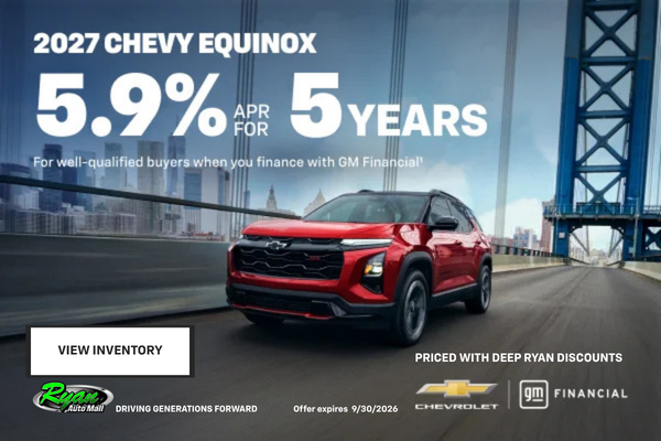 Ryan Auto Mall’s New Chevrolet Equinox Offer