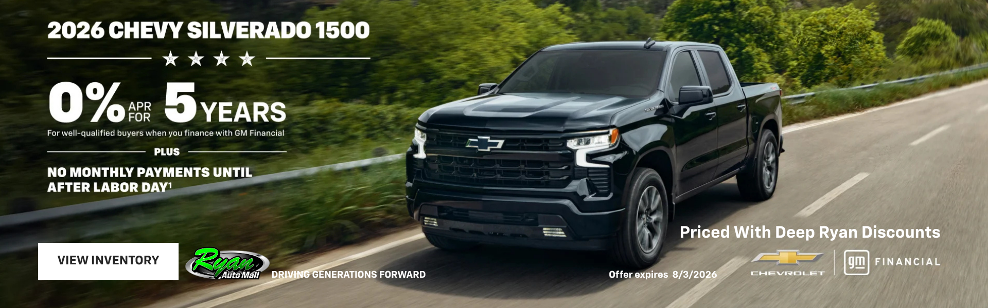 Ryan Auto Mall’s Chevrolet Silverado 1500 Offer