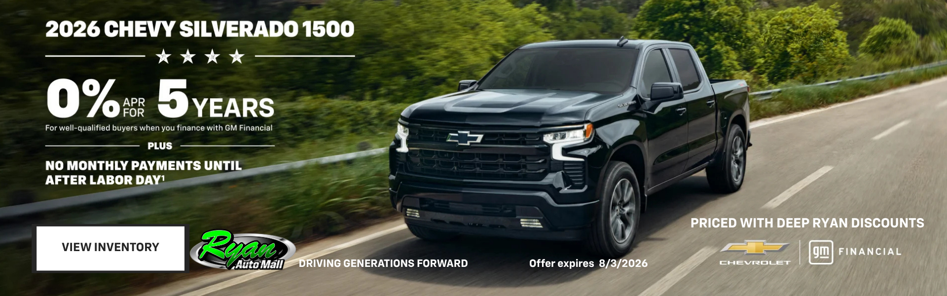 Ryan Auto Mall’s Chevrolet Silverado 1500 Offer