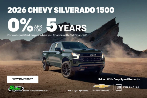 Ryan Auto Mall’s Chevrolet Silverado 1500 Offer