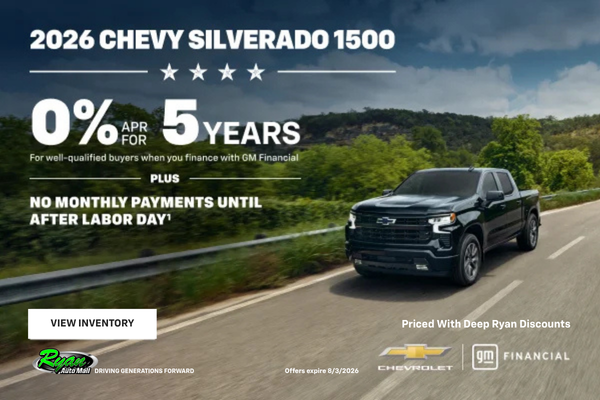 Ryan Auto Mall’s Chevrolet Silverado 1500 Offer
