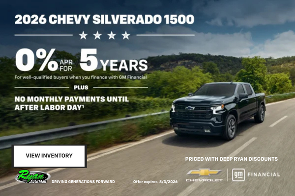 Ryan Auto Mall’s Chevrolet Silverado 1500 Offer