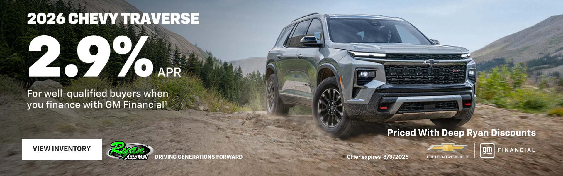 Ryan Auto Mall’s Chevrolet Traverse Offer