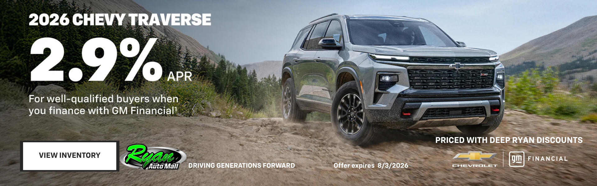 Ryan Auto Mall’s Chevrolet Traverse Offer