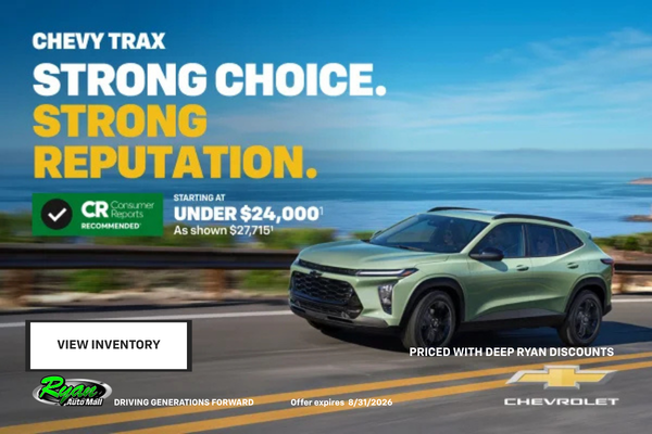 Ryan Auto Mall’s Chevrolet Trax Offer