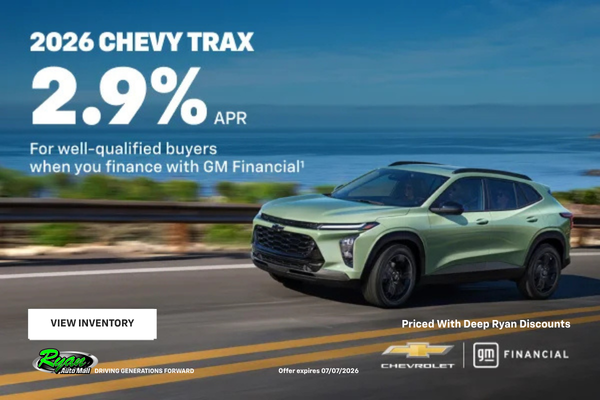 Ryan Auto Mall’s Chevrolet Trax Offer