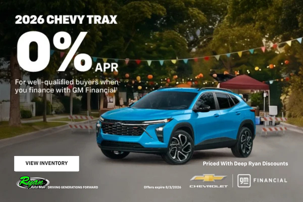 Ryan Auto Mall’s Chevrolet Trax Offer