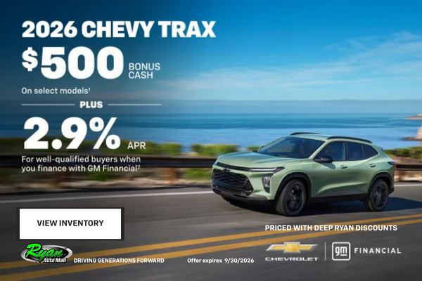 Ryan Auto Mall’s Chevrolet Trax Offer