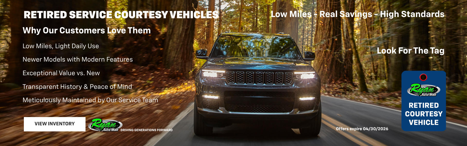 Retired Service Courtesy Vehicles