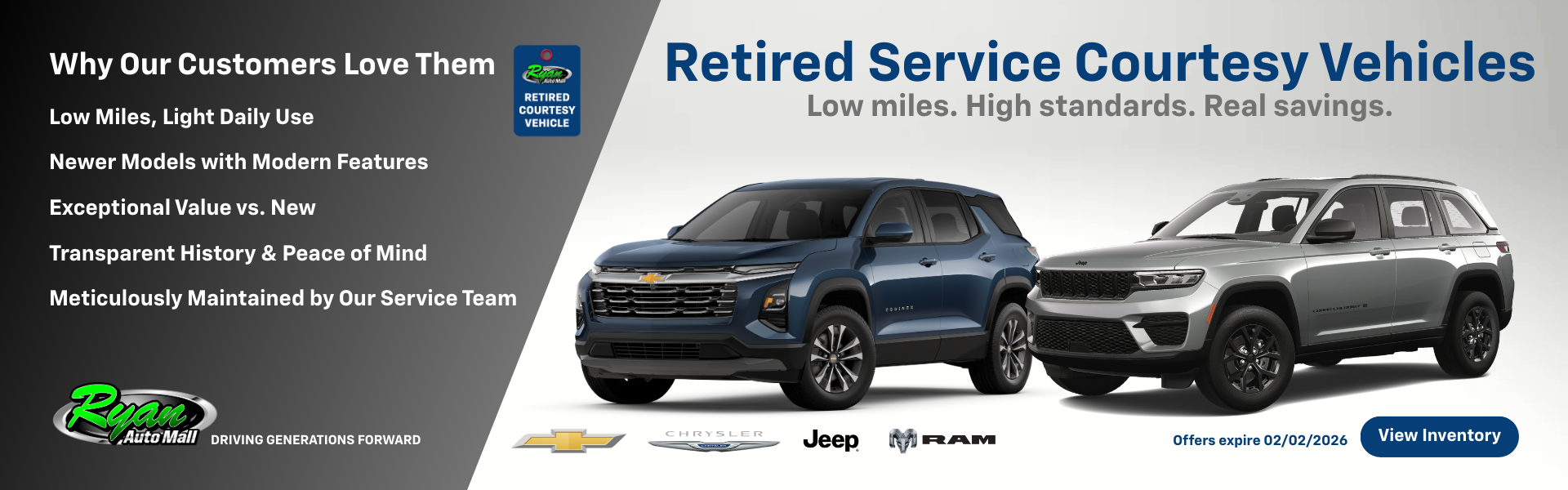 Retired Service Courtesy Vehicles